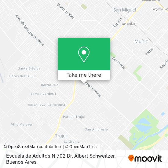 Mapa de Escuela de Adultos N 702 Dr. Albert Schweitzer