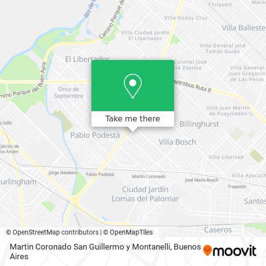 Martin Coronado San Guillermo y Montanelli map