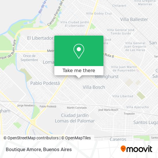 Mapa de Boutique Amore