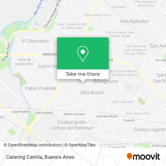 Catering Camila map