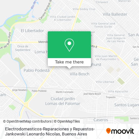 Mapa de Electrodomesticos-Reparaciones y Repuestos-Jankowski Leonardo Nicolas