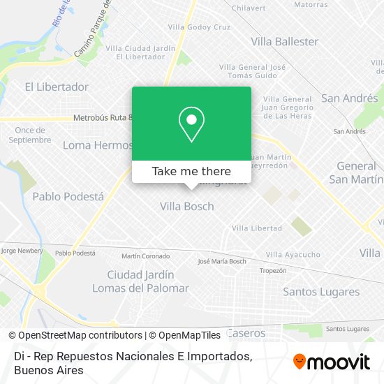 Mapa de Di - Rep Repuestos Nacionales E Importados