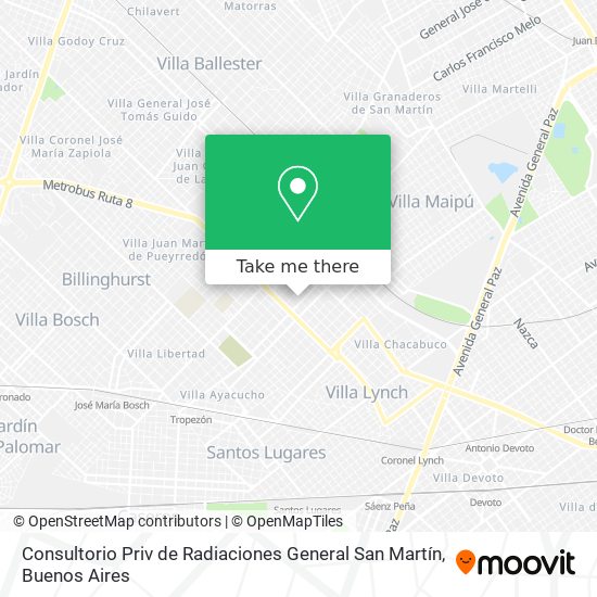 Consultorio Priv de Radiaciones General San Martín map