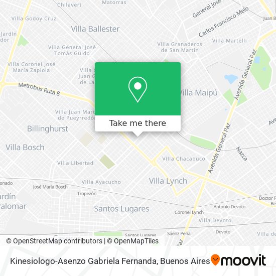 Kinesiologo-Asenzo Gabriela Fernanda map