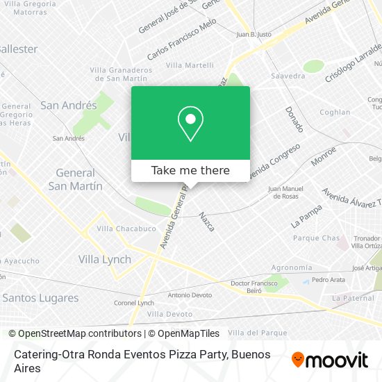 Catering-Otra Ronda Eventos Pizza Party map