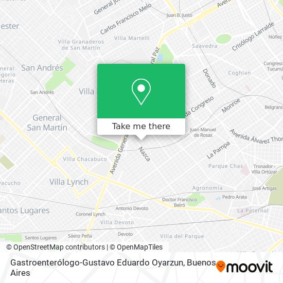 Gastroenterólogo-Gustavo Eduardo Oyarzun map