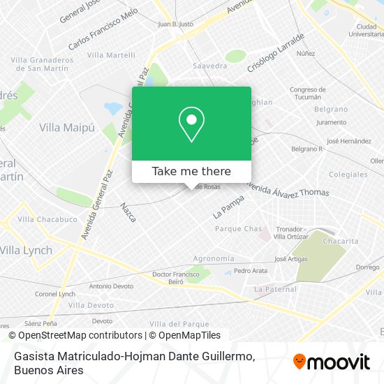 Gasista Matriculado-Hojman Dante Guillermo map