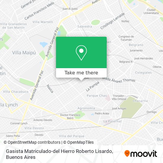 Gasista Matriculado-del Hierro Roberto Lisardo map