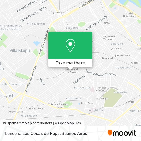 Lencería Las Cosas de Pepa map