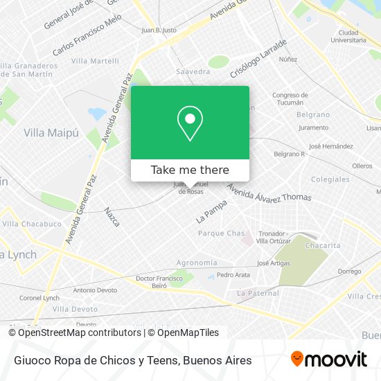 Giuoco Ropa de Chicos y Teens map