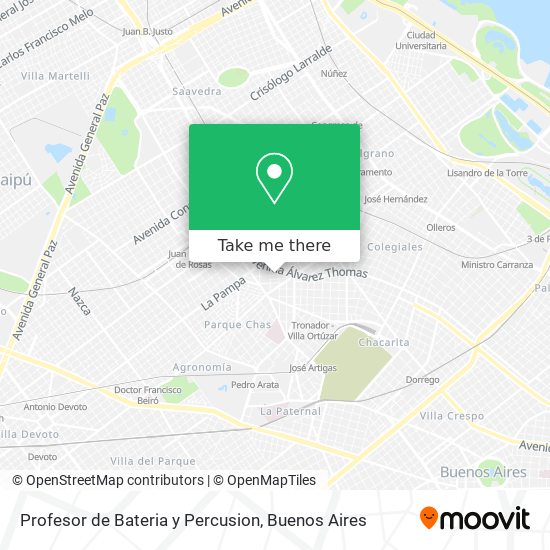 Profesor de Bateria y Percusion map