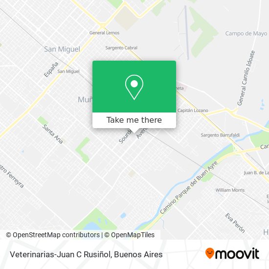 Veterinarias-Juan C Rusiñol map