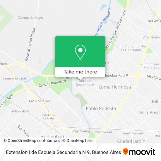Extension I de Escuela Secundaria N 9 map
