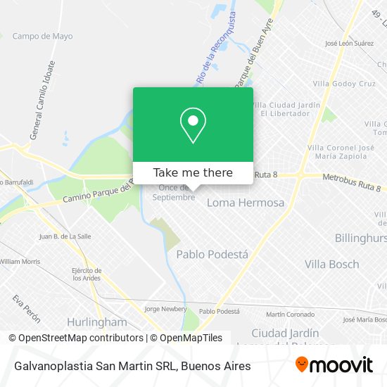 Mapa de Galvanoplastia San Martin SRL