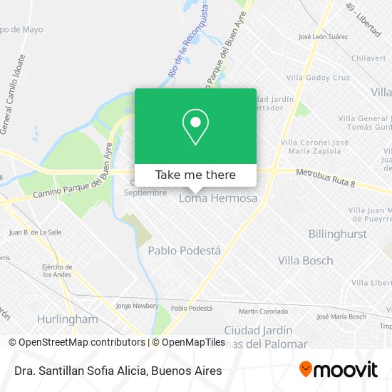 Dra. Santillan Sofia Alicia map