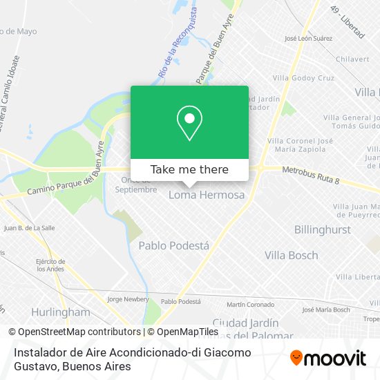 Mapa de Instalador de Aire Acondicionado-di Giacomo Gustavo