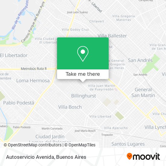 Autoservicio Avenida map