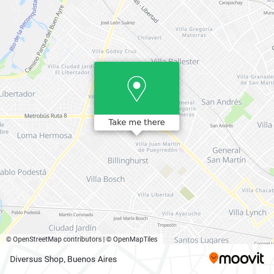 Mapa de Diversus Shop