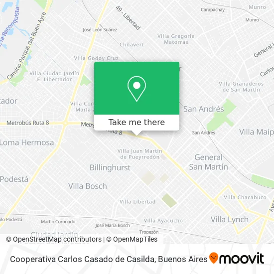 Mapa de Cooperativa Carlos Casado de Casilda