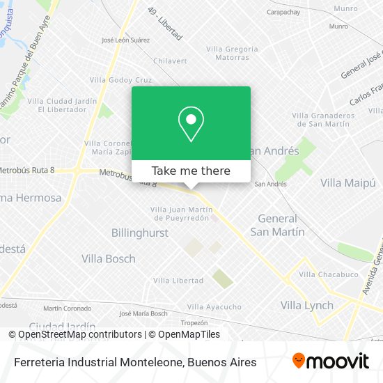 Mapa de Ferreteria Industrial Monteleone