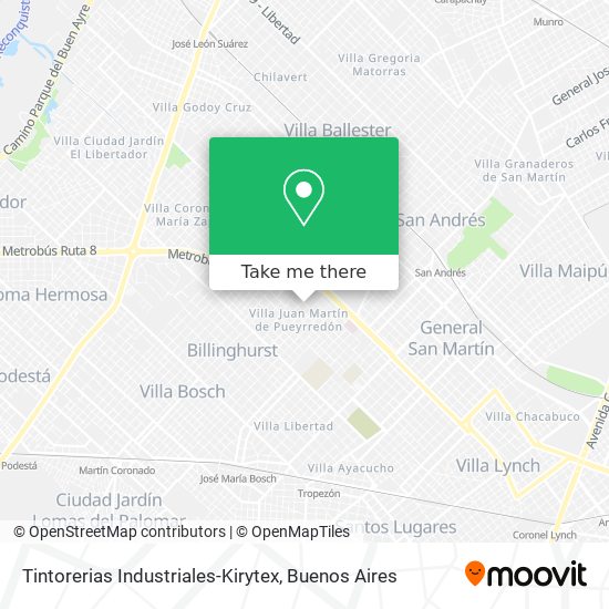 Tintorerias Industriales-Kirytex map