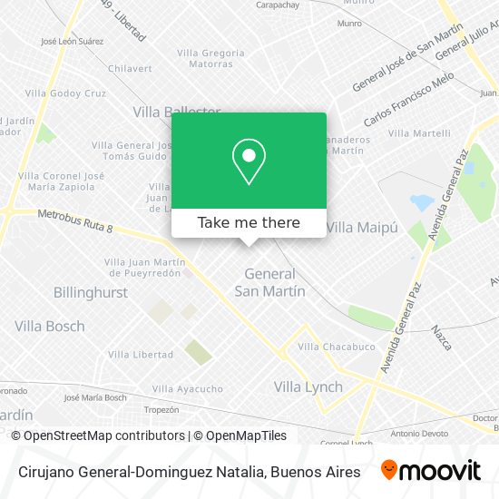Cirujano General-Dominguez Natalia map