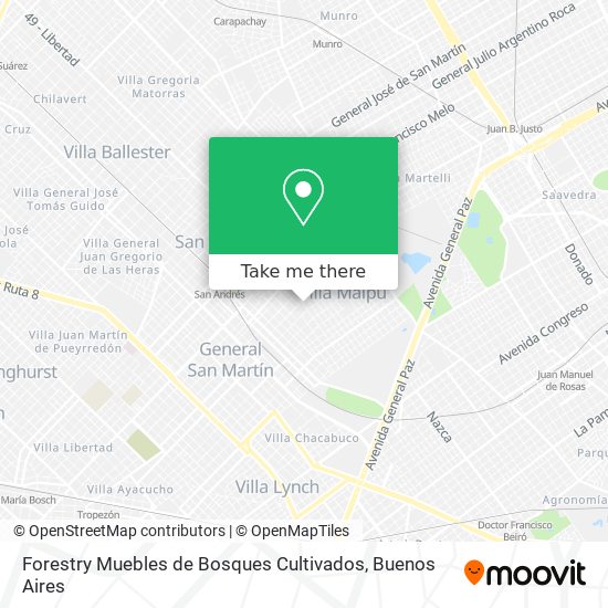Mapa de Forestry Muebles de Bosques Cultivados