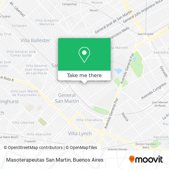 Masoterapeutas San Martin map