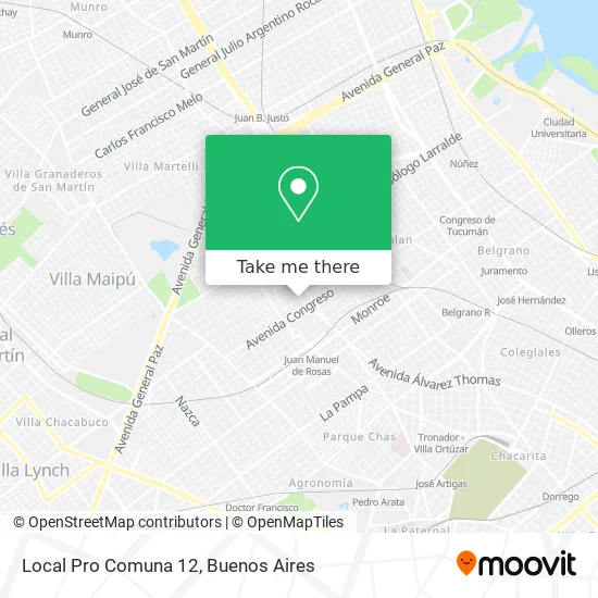 Local Pro Comuna 12 map