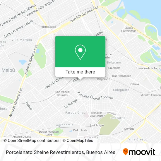 Mapa de Porcelanato Sheine Revestimientos