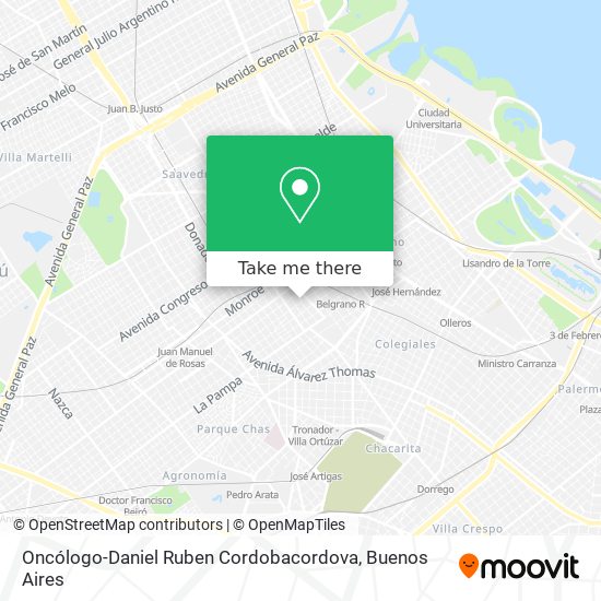 Oncólogo-Daniel Ruben Cordobacordova map