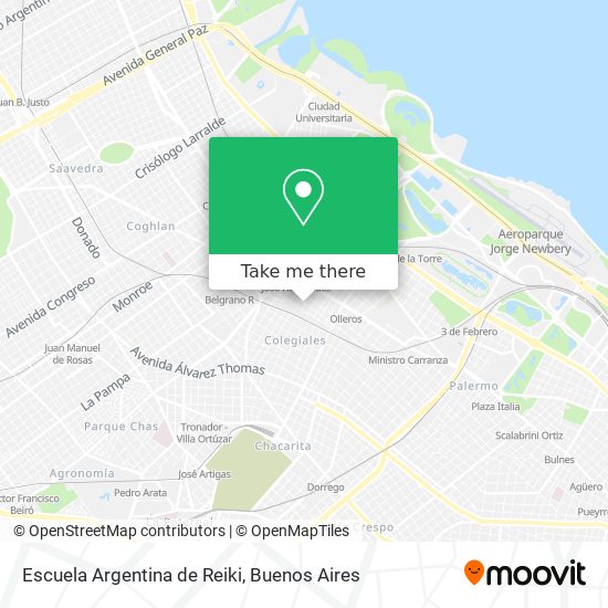 Mapa de Escuela Argentina de Reiki