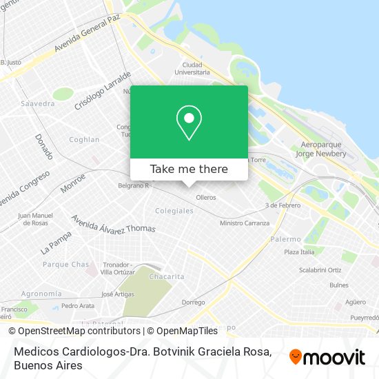 Mapa de Medicos Cardiologos-Dra. Botvinik Graciela Rosa