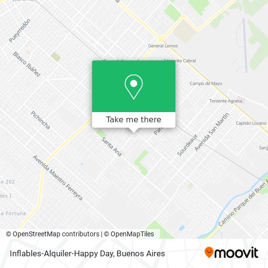 Mapa de Inflables-Alquiler-Happy Day