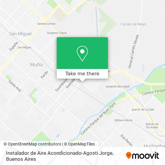 Mapa de Instalador de Aire Acondicionado-Agosti Jorge