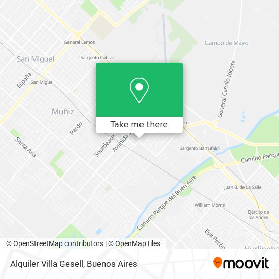 Alquiler Villa Gesell map