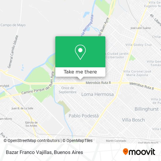 Bazar Franco Vajillas map