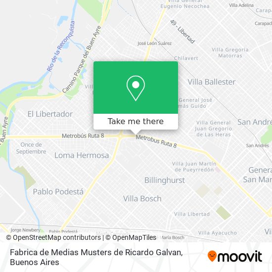 Fabrica de Medias Musters de Ricardo Galvan map