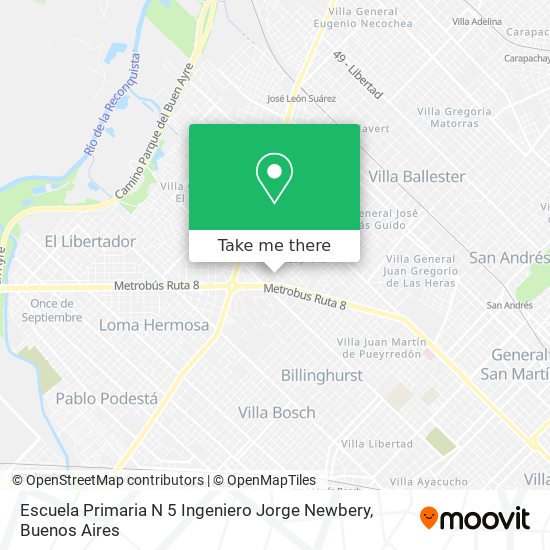 Mapa de Escuela Primaria N 5 Ingeniero Jorge Newbery