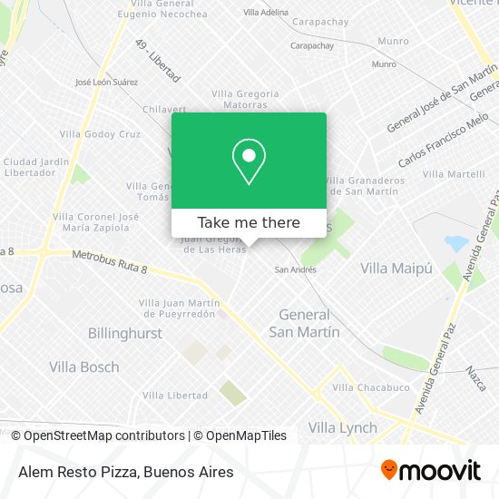 Mapa de Alem Resto Pizza