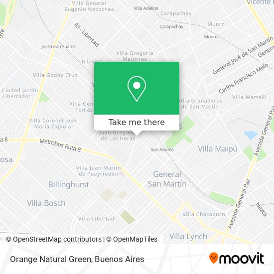 Mapa de Orange Natural Green