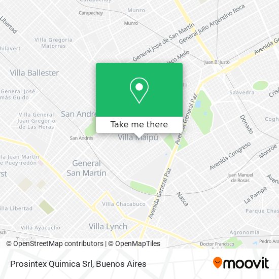 Mapa de Prosintex Quimica Srl