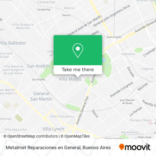 Mapa de Metalmet Reparaciones en General