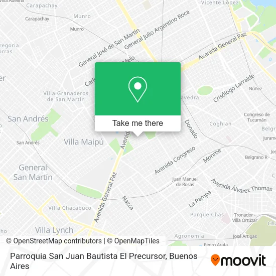 Mapa de Parroquia San Juan Bautista El Precursor