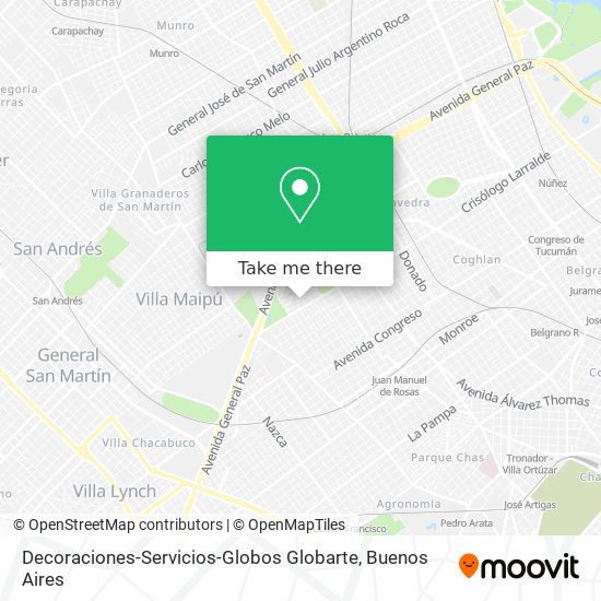 Mapa de Decoraciones-Servicios-Globos Globarte