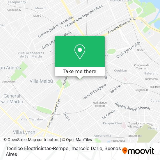 Tecnico Electricistas-Rempel, marcelo Dario map