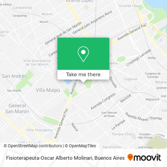 Fisioterapeuta-Oscar Alberto Molinari map