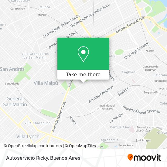 Autoservicio Ricky map