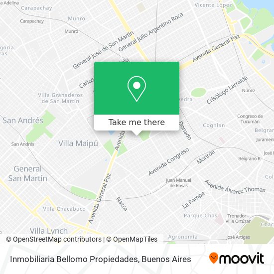 Mapa de Inmobiliaria Bellomo Propiedades