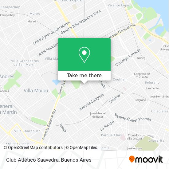 Club Atlético Saavedra map